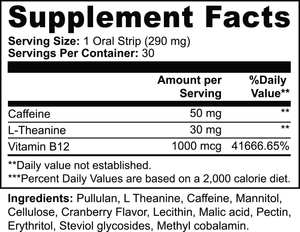 energy strips supplement facts