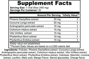 hangover strips supplement facts